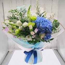 Stylish Blue Hydrangea Bouquet